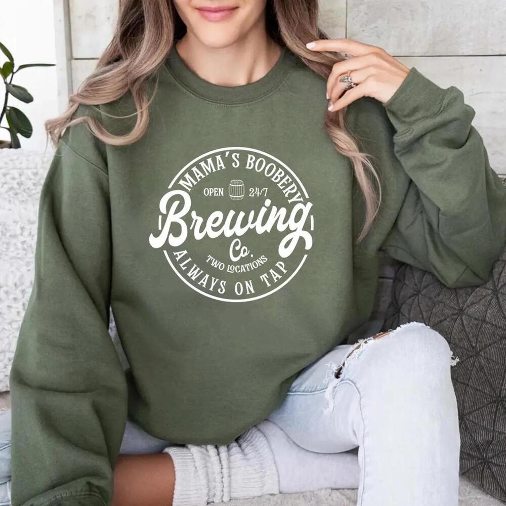 Mama Boobery Sweatshirt Funny Breastfeeding Mom Gift